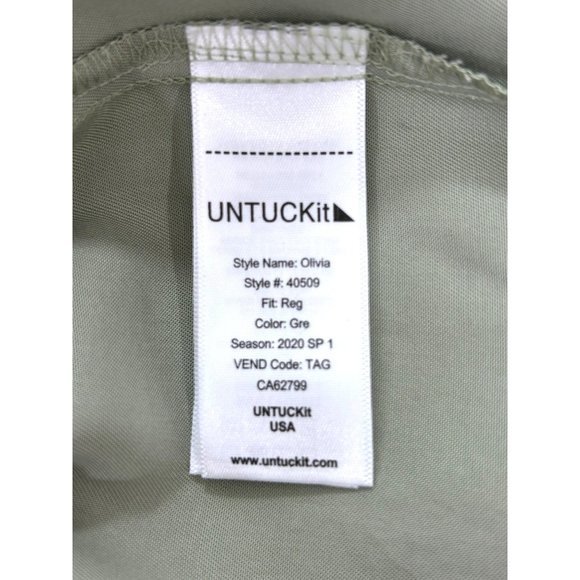 UNTUCKit USA For Her Women’s Dress 8 Button Down Tie Belt Band Collar Pockets - Picture 13 of 15